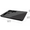 Black Main Tray with 2 Sachet Holders